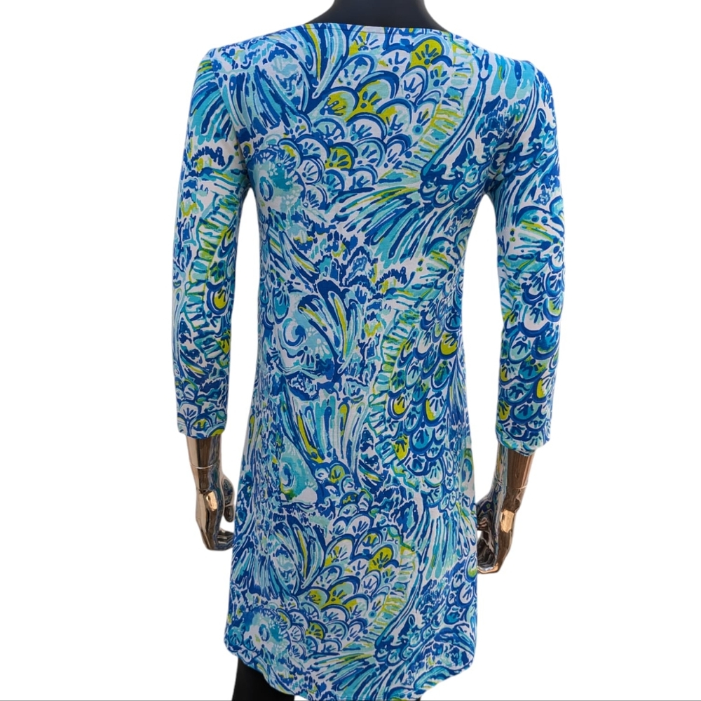 ⭐ Lilly Pulitzer Wave Women's Erin Dress, Blue Crush After Party - Picture 3 of 9